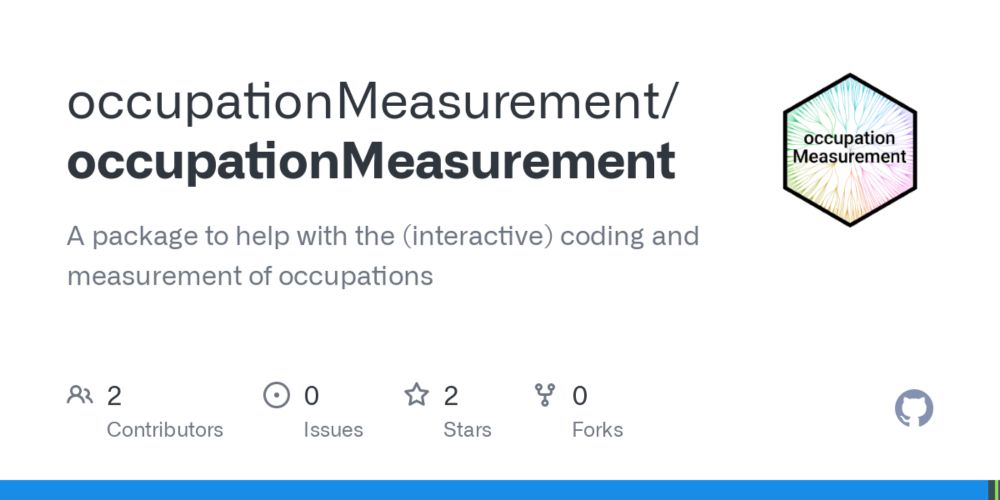 GitHub - occupationMeasurement/occupationMeasurement: A package to help with the (interactive) codin...