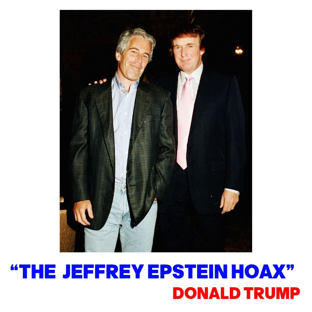 PHOTO OF TRUMP WITH EPSTEIN. THE LOOK LIKE GOOD FRIENDS. WITH A QUOTE FROM TRUMP: 
