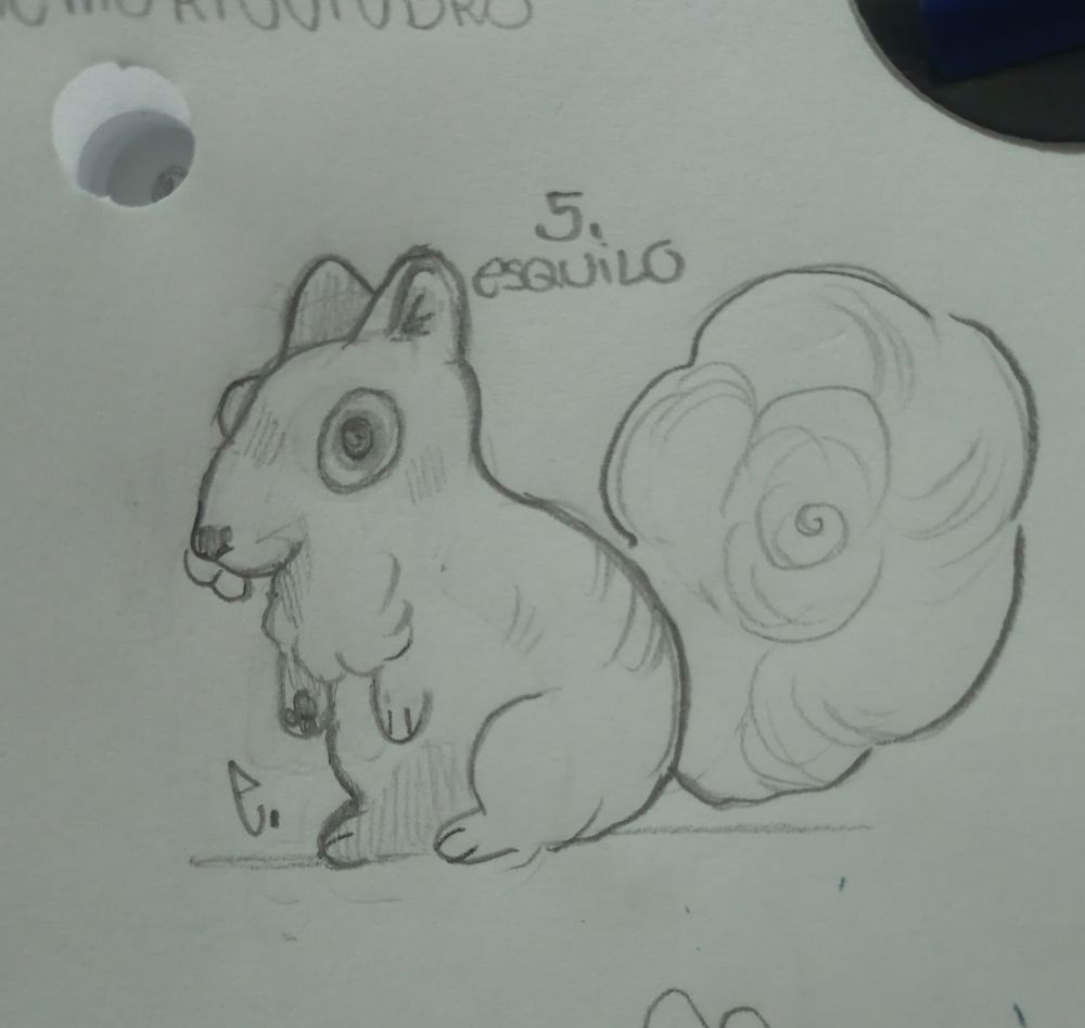 rabisco de um esquilo