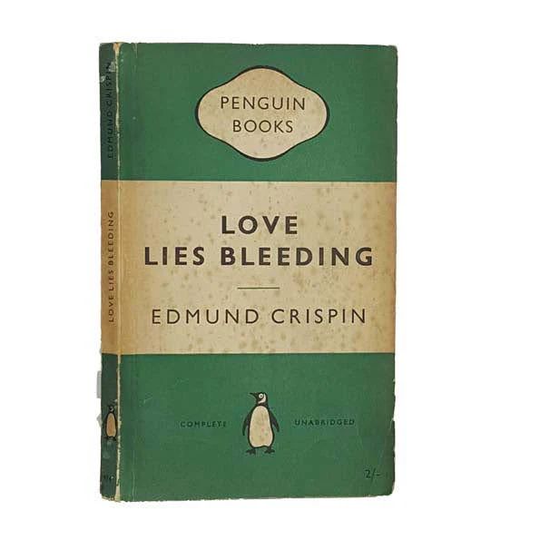 Cover of a Penguin book, Love Lies Bleeding by Edmund Crispin