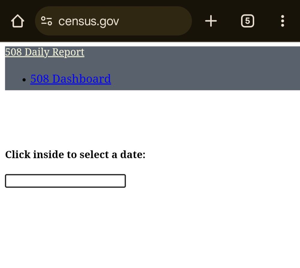 Census web page is down