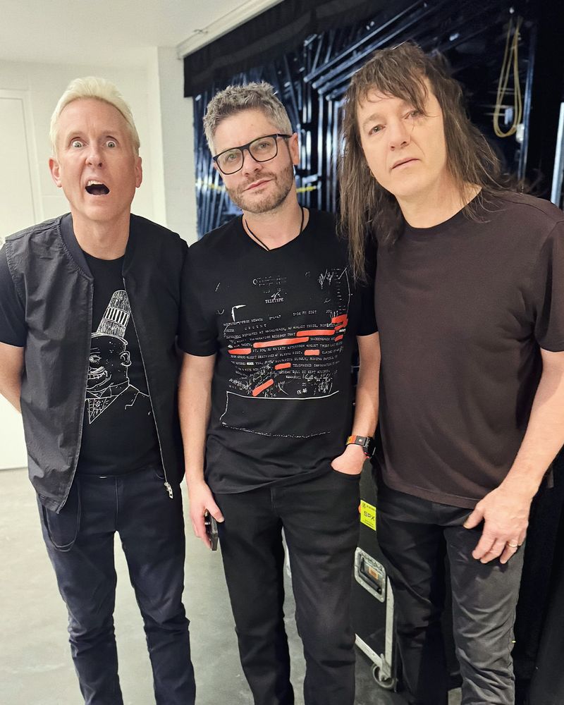It is Josh Freese, me, and Robin Finck backstage at the Nine Inch Nails show in Seattle, WA, 25.08.12. Josh is making a funny face.