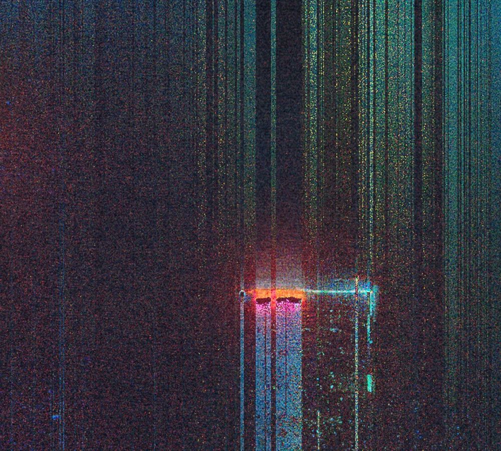 Close-up detail from “dystopika 001,” glitch art by Rob Sheridan