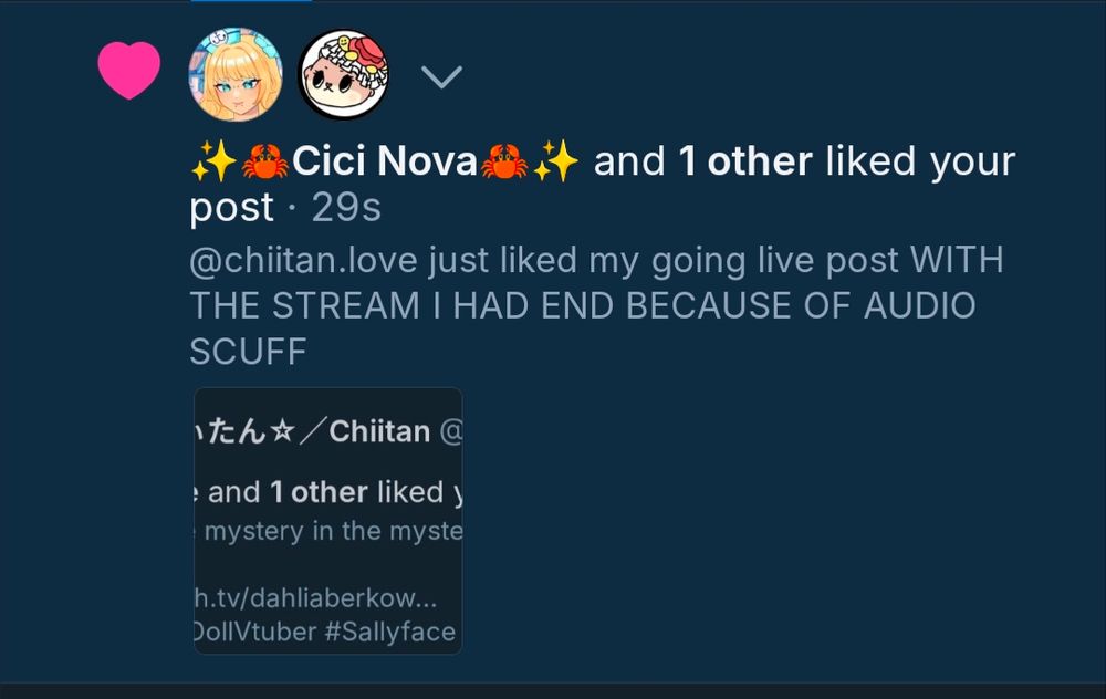 Chiitan liked another of my post 