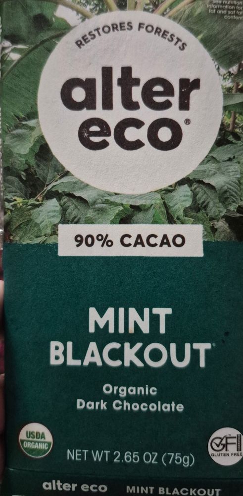 alter eco 90% cacao mint blackout save me