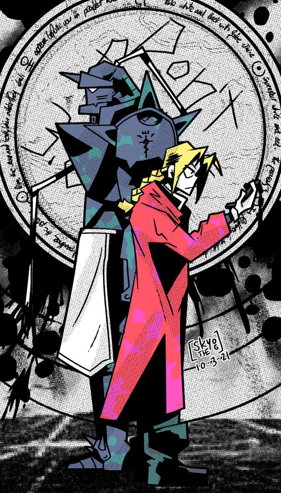 Edward Elric and Alphonse Elric from Fullmetal Alchemist. Don't forget 3. Oct. 11.