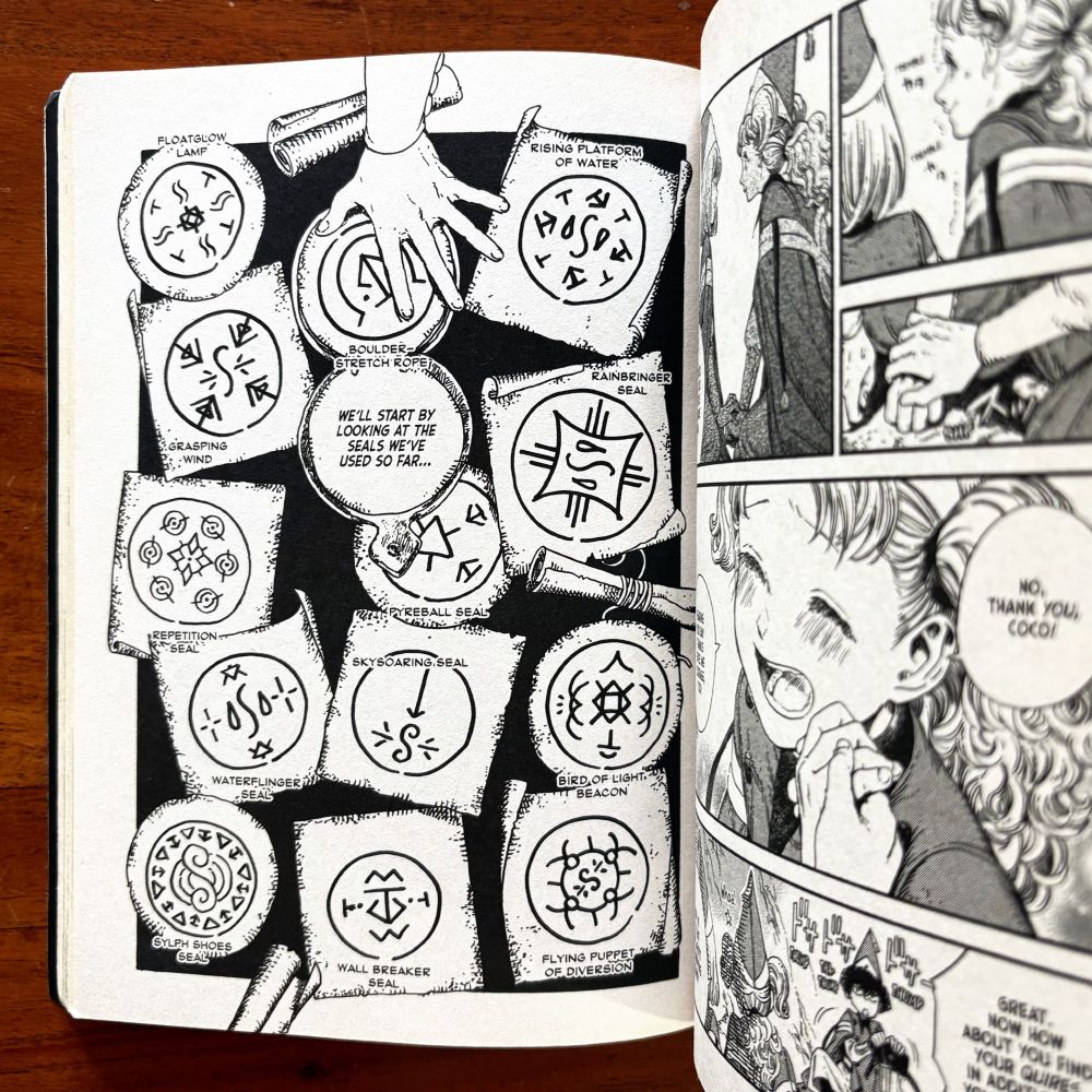 Interior spread from “Witch Hat Atelier: Volume 5” by Kamome Shirahama