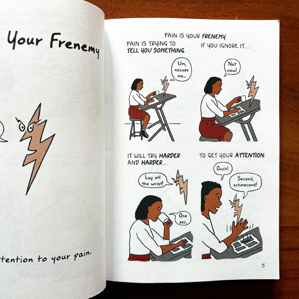 Interior spread from “Draw Stronger: Self-Care for Cartoonists & Visual Artists” by Kriota Willberg