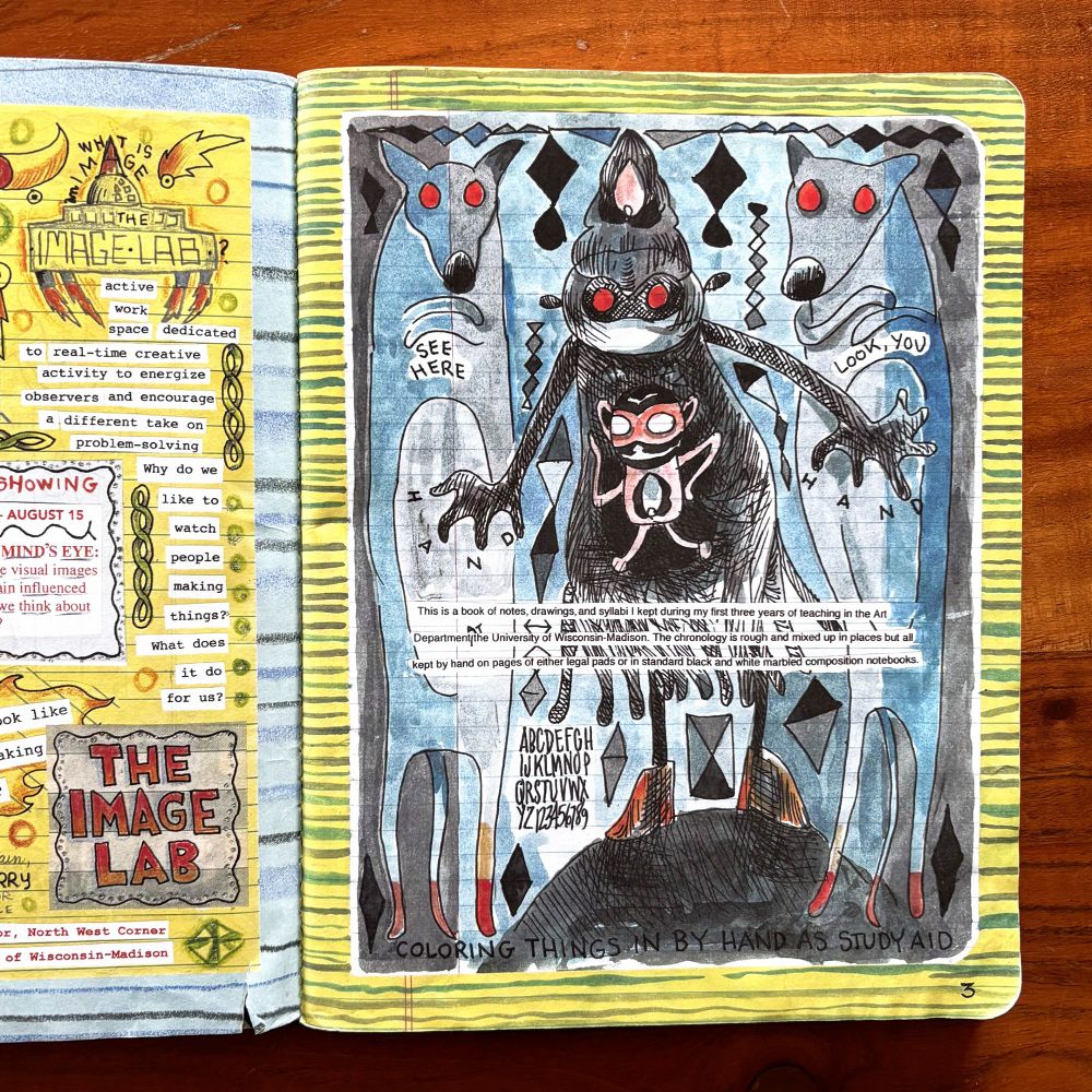 Interior spread from “Syllabus: Notes From An Accidental Professor” by Lynda Barry