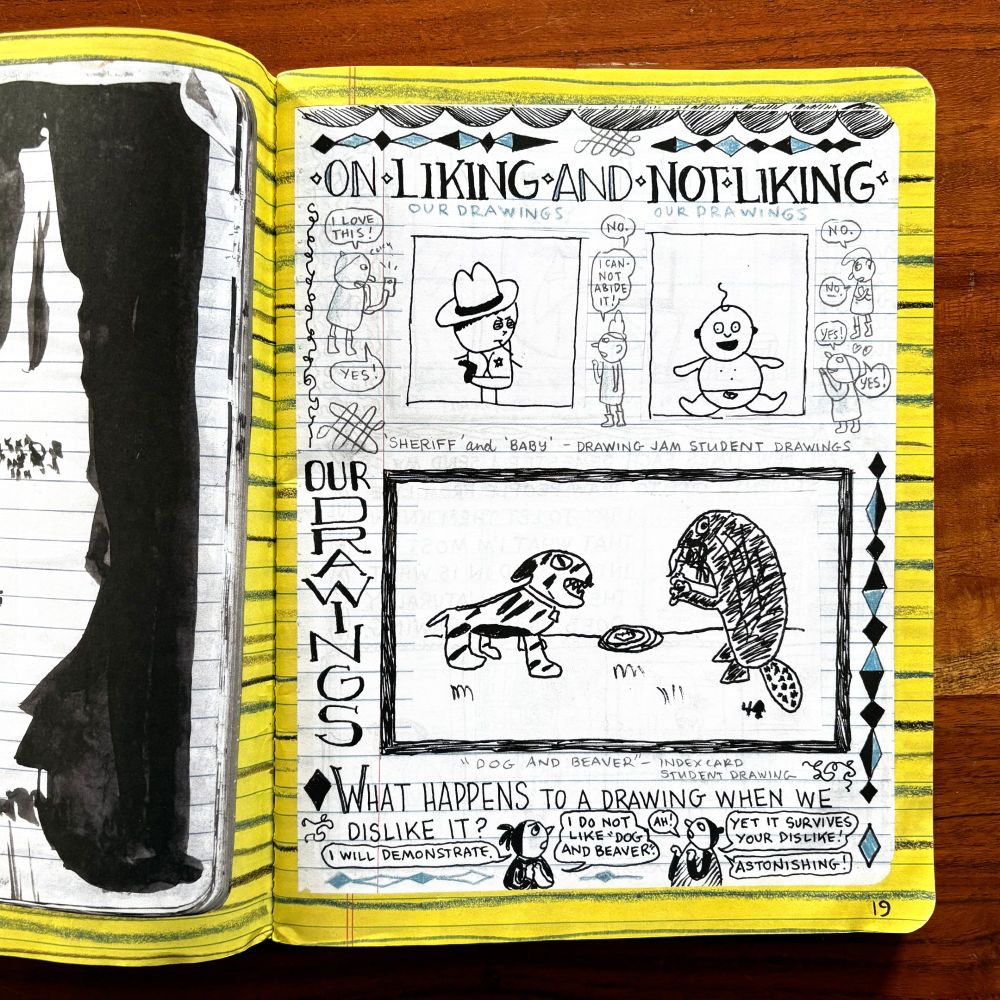 Interior spread from “Syllabus: Notes From An Accidental Professor” by Lynda Barry