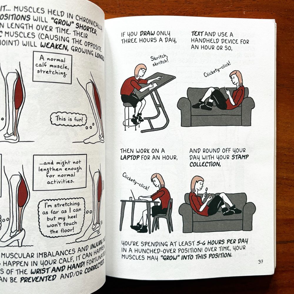 Interior spread from “Draw Stronger: Self-Care for Cartoonists & Visual Artists” by Kriota Willberg