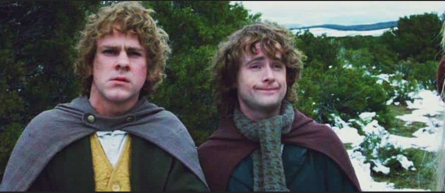 Popular meme in which Pippin – hoping for a meal break – is horrified when Merry tells him that the man probably does not know about second breakfast.