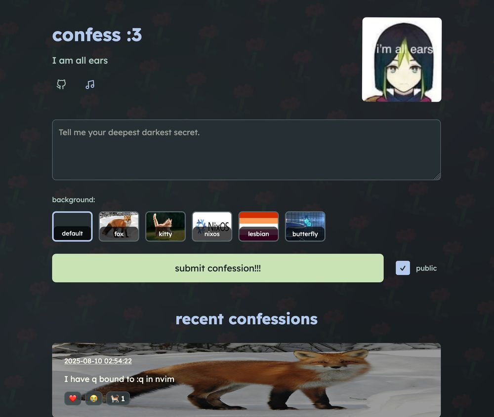 New look of confess.catnip.ee