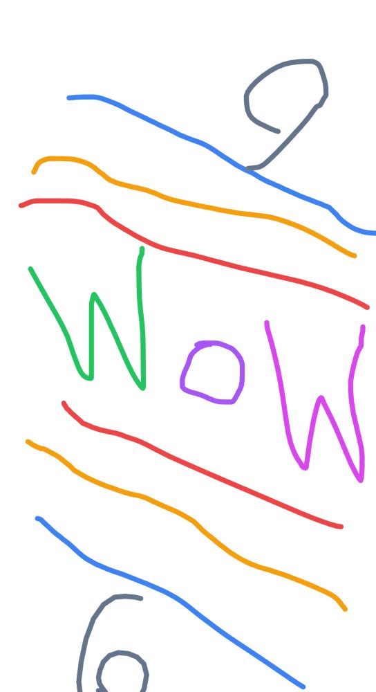 An artistic piece have drawn that would make you weep. (it is actually very poorly drawn with the word wow in multi colors)