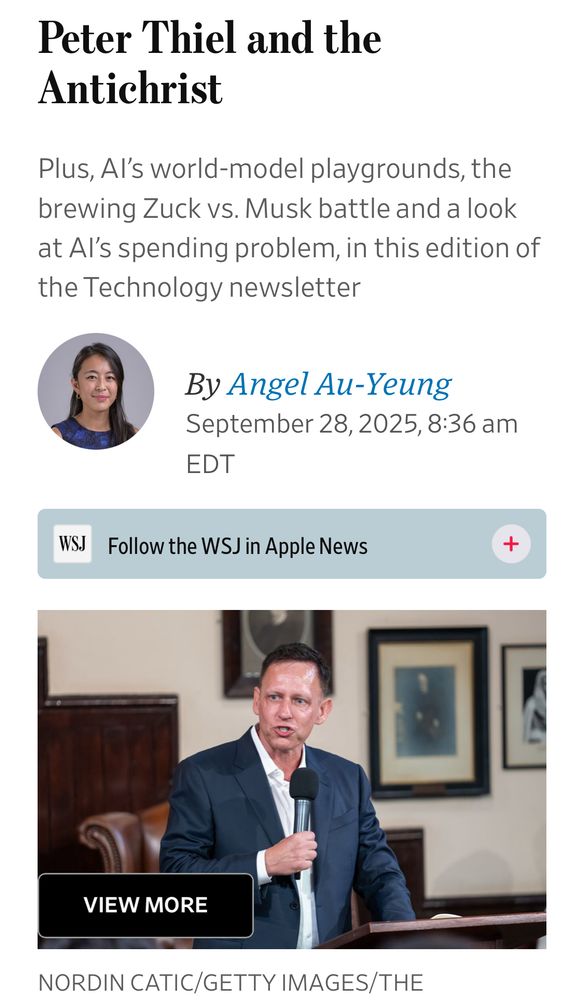 Peter Thiel pretends to be a man of God. 