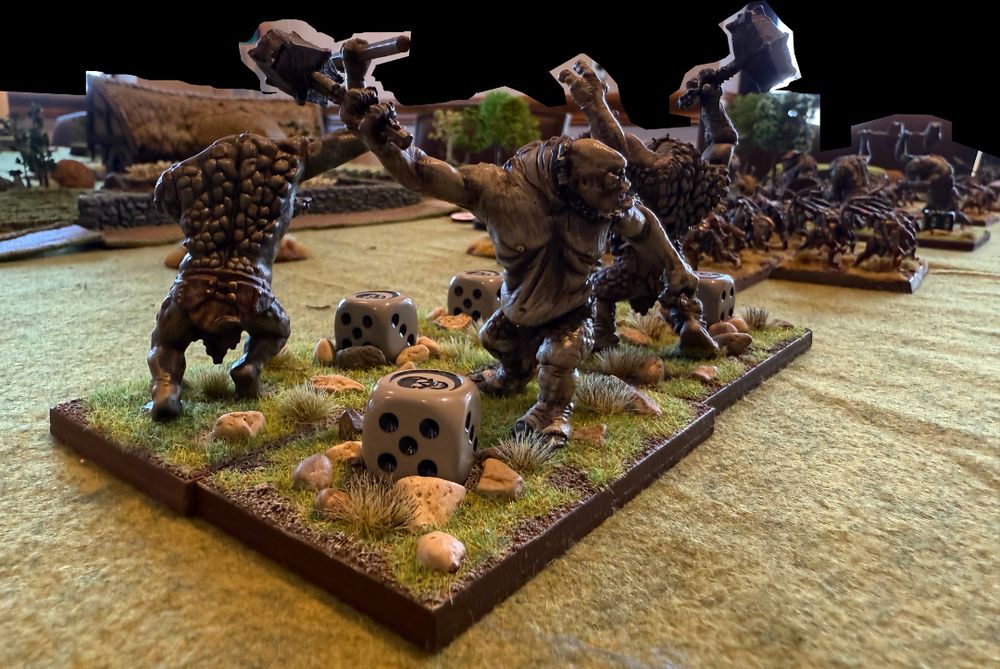 Picture of fantasy ogre miniatures.