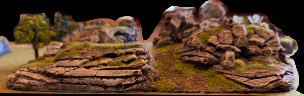 Fantasy gaming terrain; rocks.