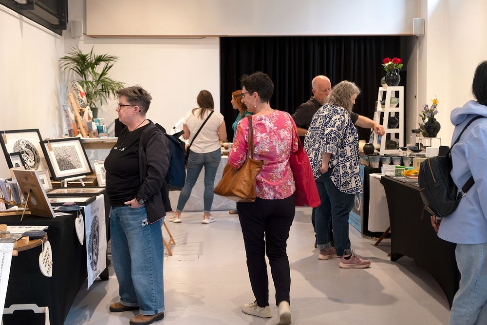 People looking around CRAFTED: Show Your Work in Centrespace