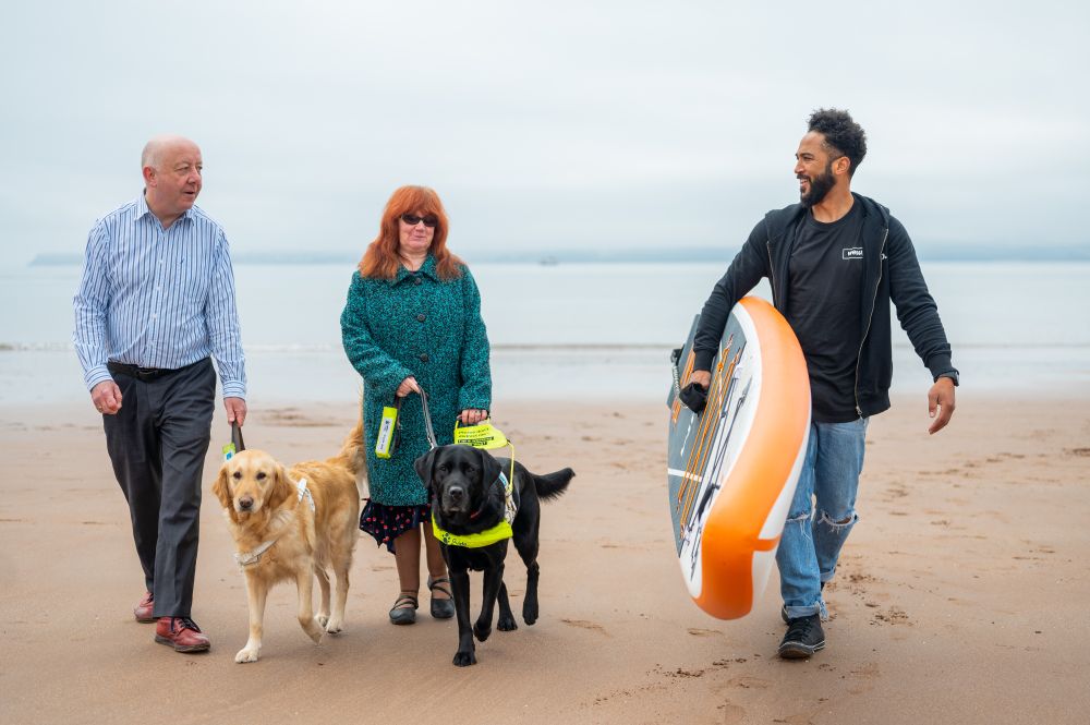 Steve and Mandy walking on beach