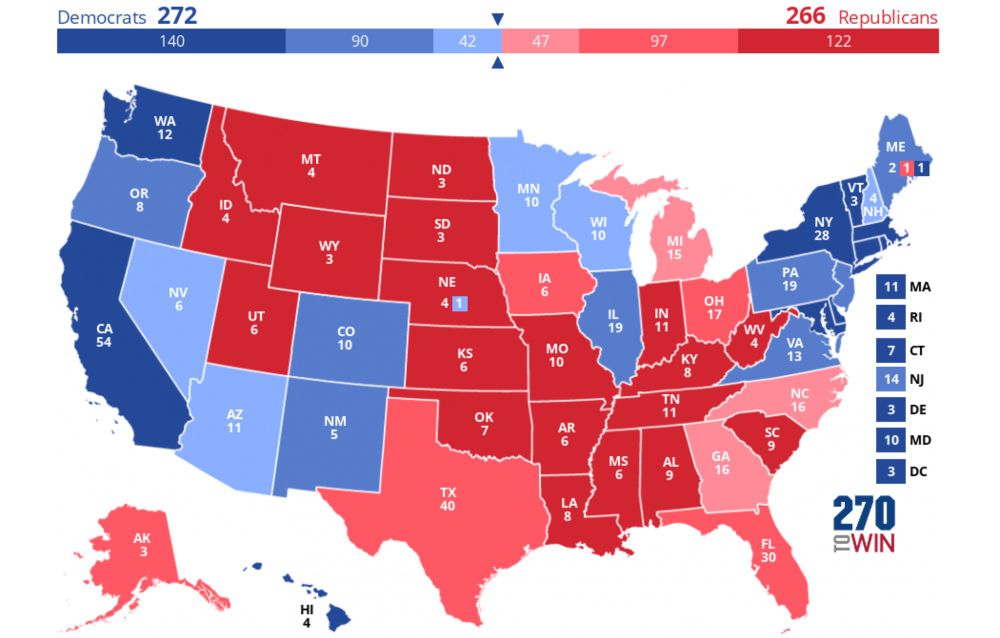 270toWin - 2024 Presidential Election Interactive Map