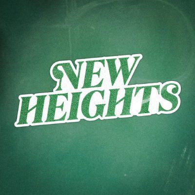 New heights logo either a green background 