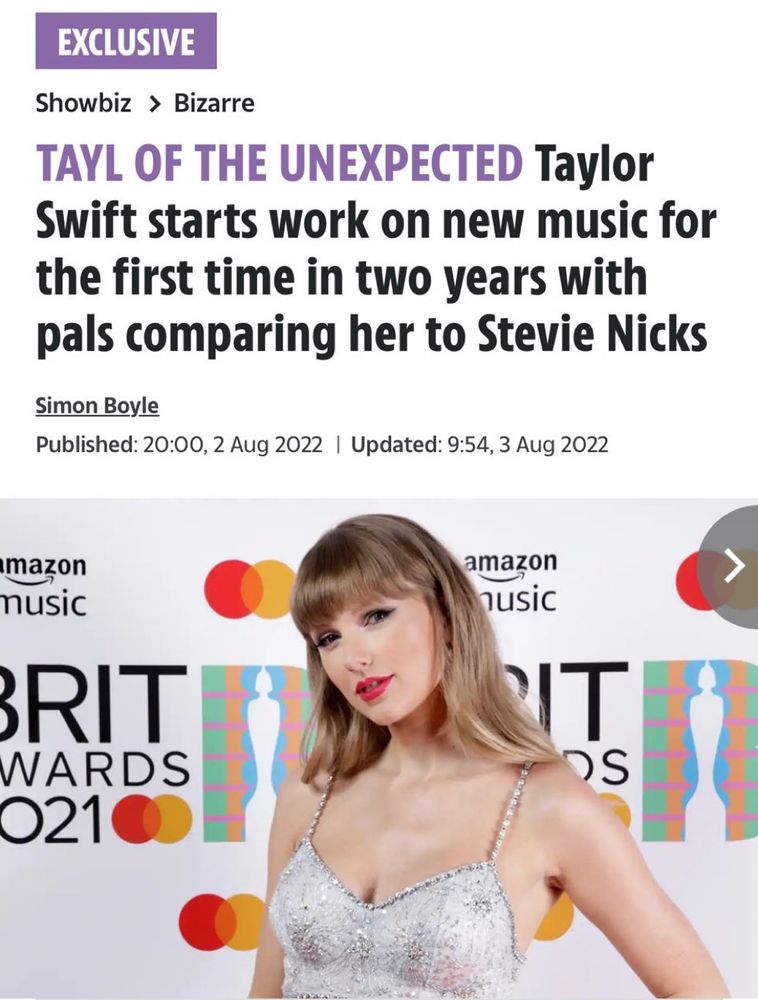 Headline from ‘THE SUN’ regarding speculation of  TS10  BEFORE it was announced 