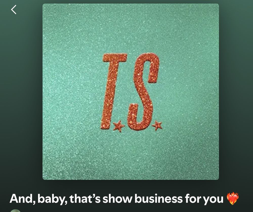 Screenshot of Taylor’s playlist in Spotify for this new era