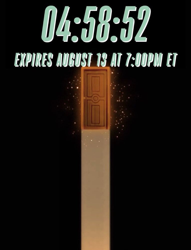 🚨| NEW COUNTDOWN ON TAYLORS WEBSITE WITH THE ERAS DOOR!

Letters in mint green with q orangey door saying the countdown expires august 13 at 7pm ET