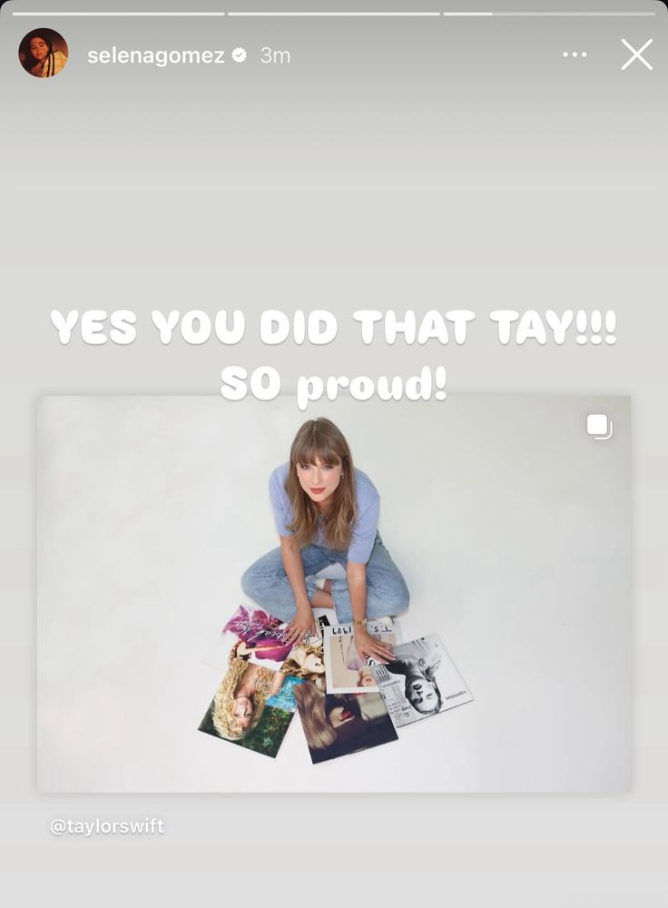 Selena Gomez congratulating Taylor Swift on buying back her masters