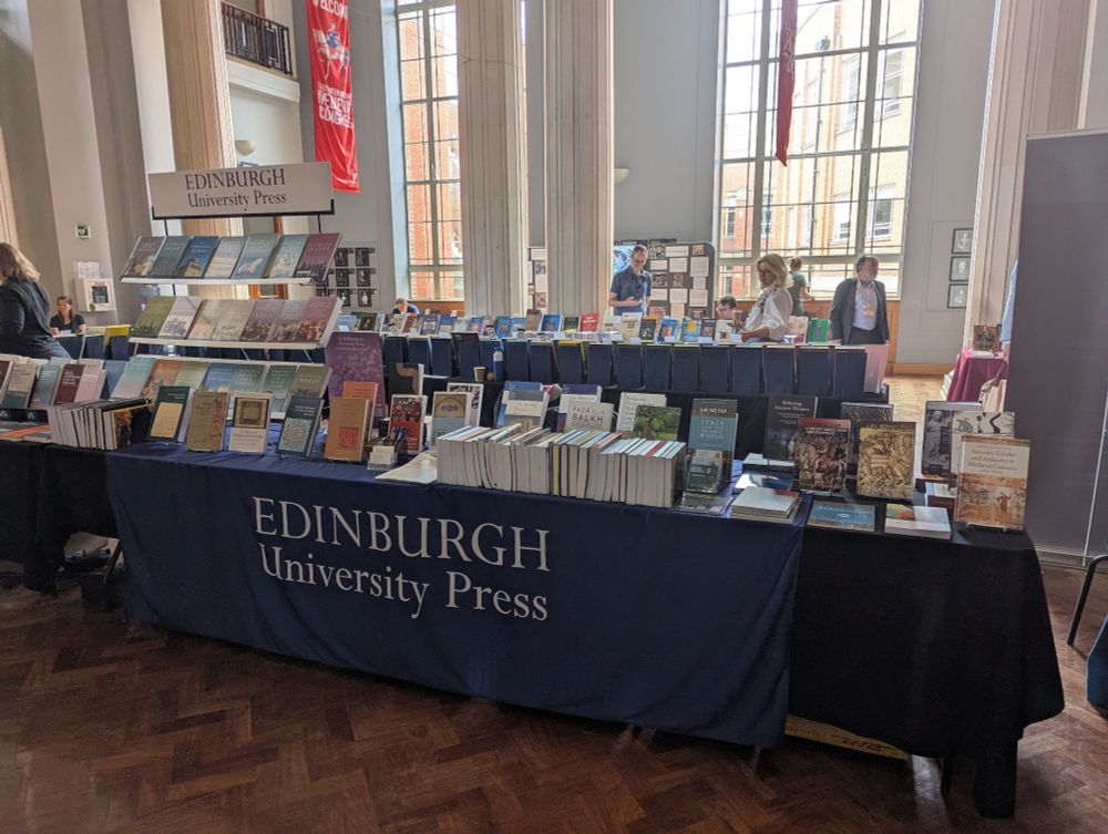 A book stall full of Edinburgh University Press books.