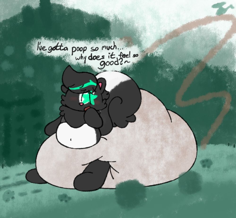 A giant Avery making a big stink on top of a neighborhood