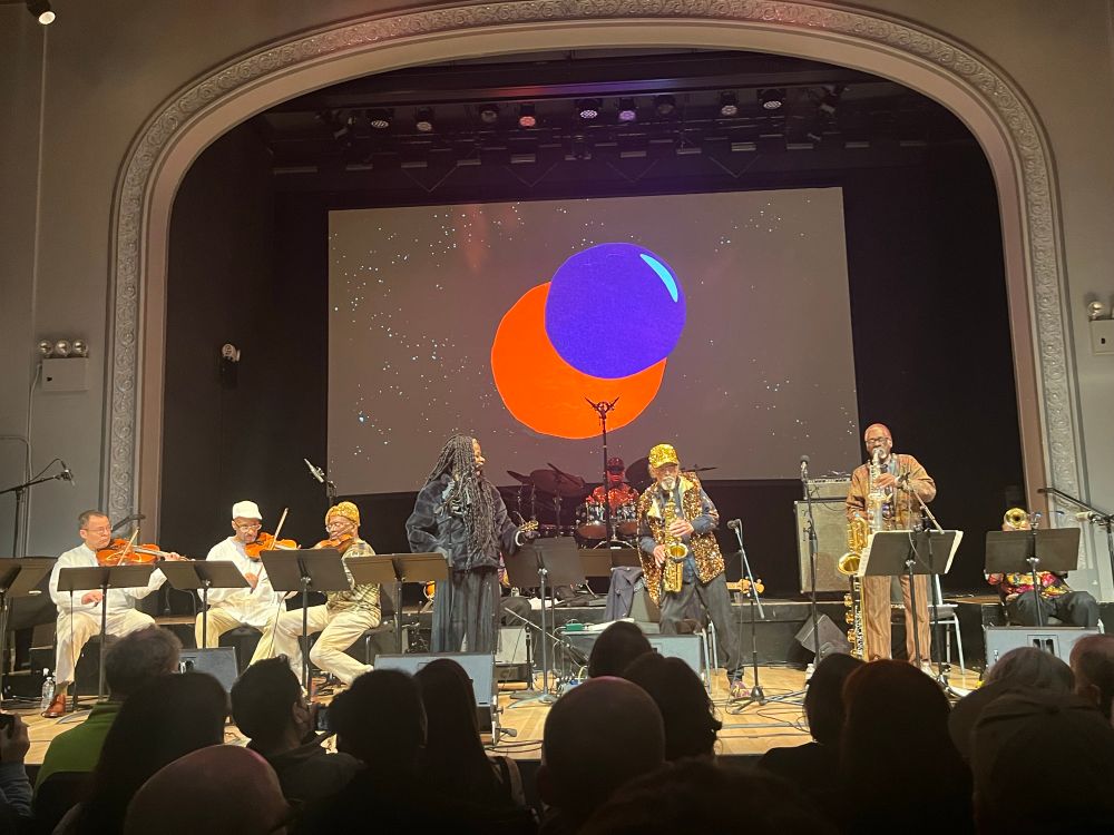 Marshall Allen’s ten-piece band features a string quartet.  
