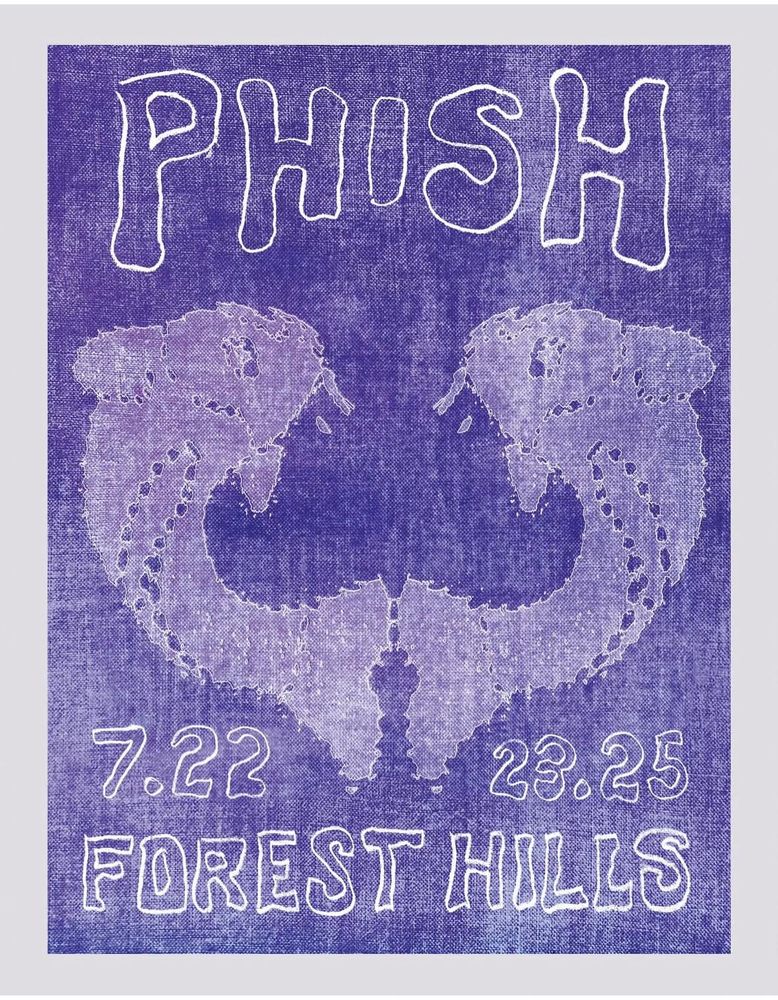 Phish Forest hills concert poster.