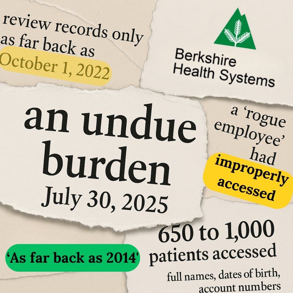 Even as it acknowledged a decade of improper access to patient data by a “rogue employee,” the largest employer in Berkshire County—and provider of health care to most residents—claimed a full audit w...