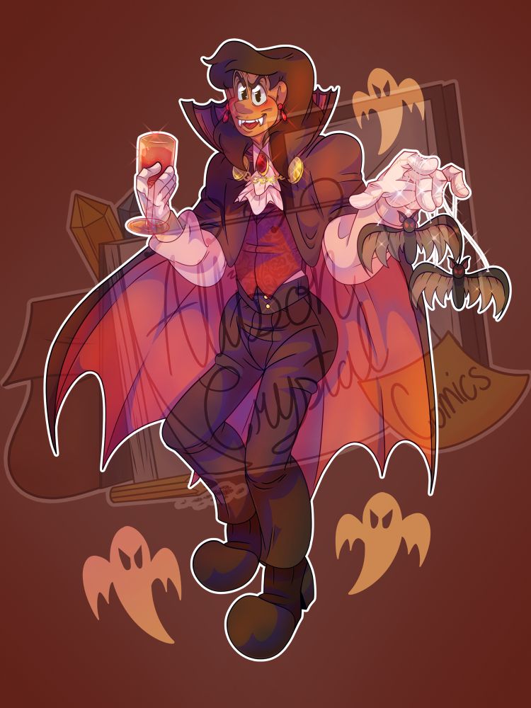 My OC Theo dressed up as a vampire