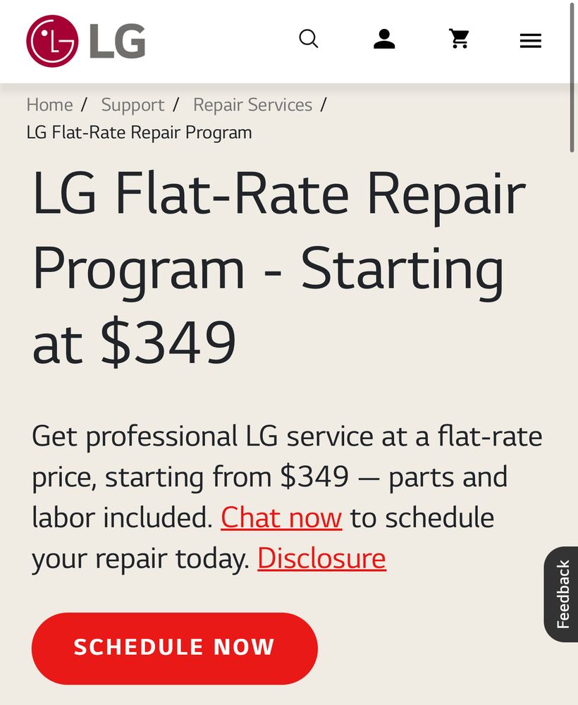 LG Flat-Rate Repair Program - Starting at $349…