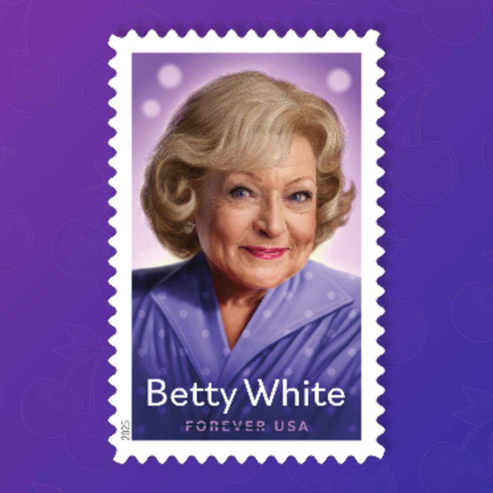 Betty White’s new stamp from the USPS. 