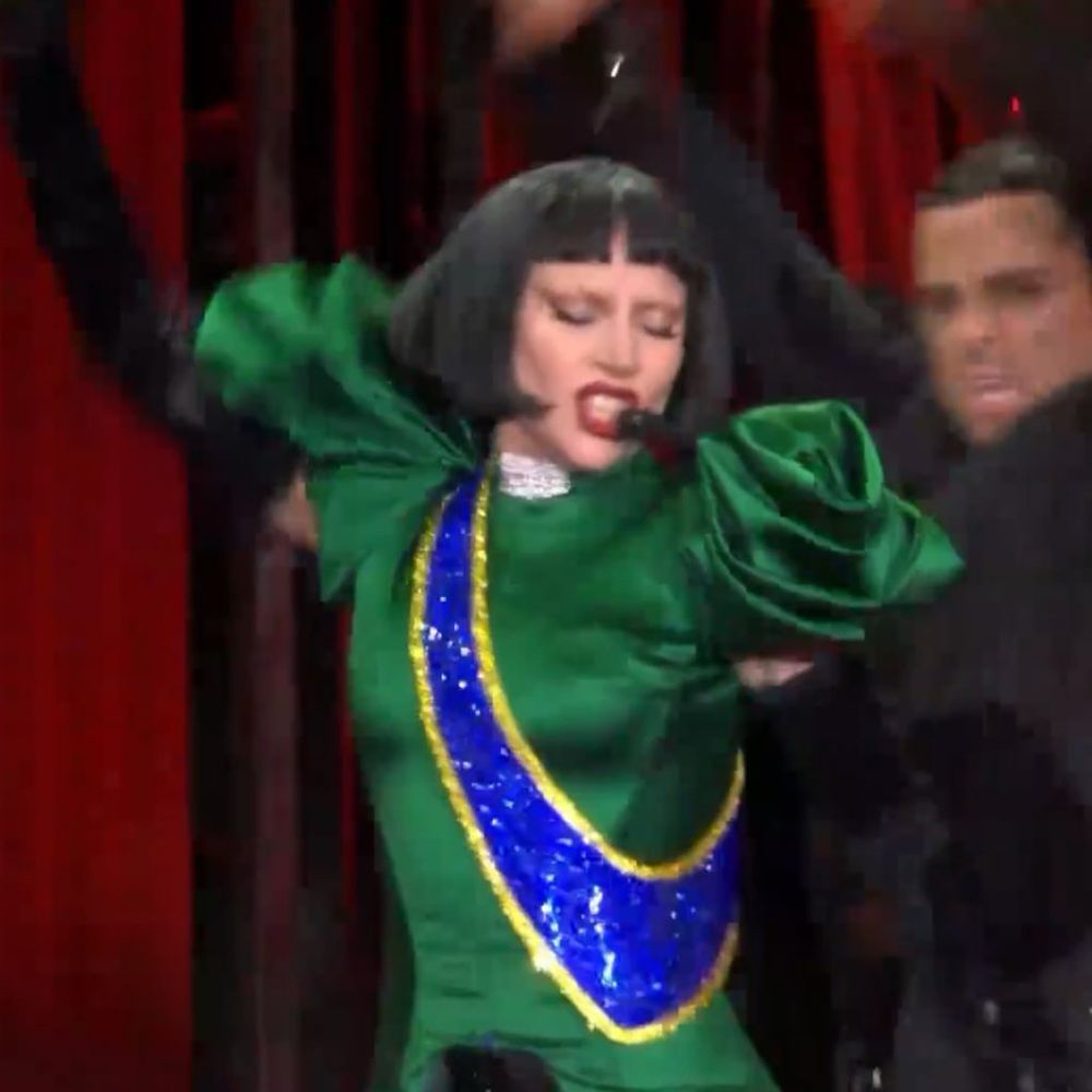 Gaga performing in Copacabana Beach, Brazil. 