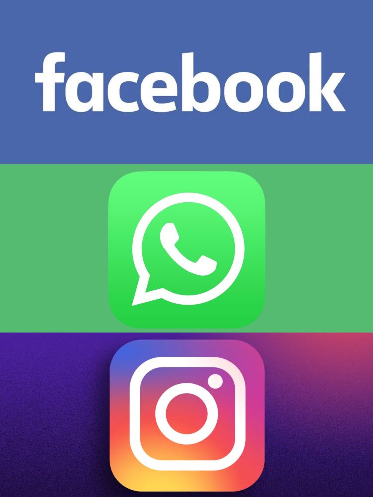 Collage of logos for Facebook, Whatsapp & Instagram.
