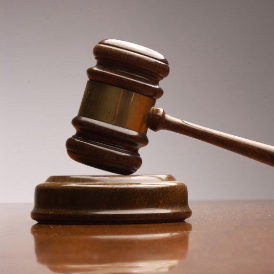 Judge gavel. 