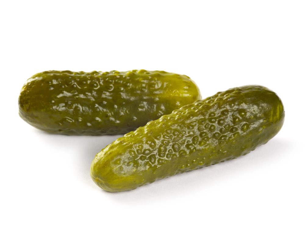 Image of two pickles. 