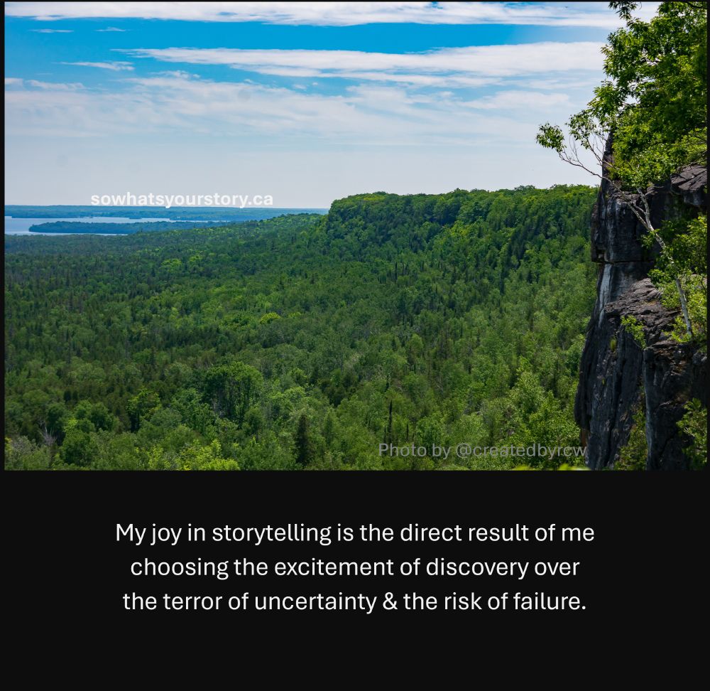 A vast treed valley spreads out beneath a cloudy blue sky on Ontario’s Manitoulin Island. (Photo by @createdbyrcw)