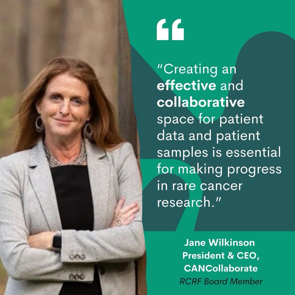 Headshot of Jane Wilkinson, President and CEO of CANCollaborate and an RCRF board member, with quote about the power of Pattern.org 