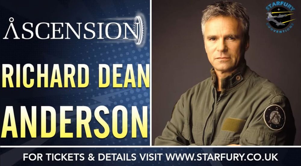 Poster for Richard Dean Anderson at Starfury Ascension con, London