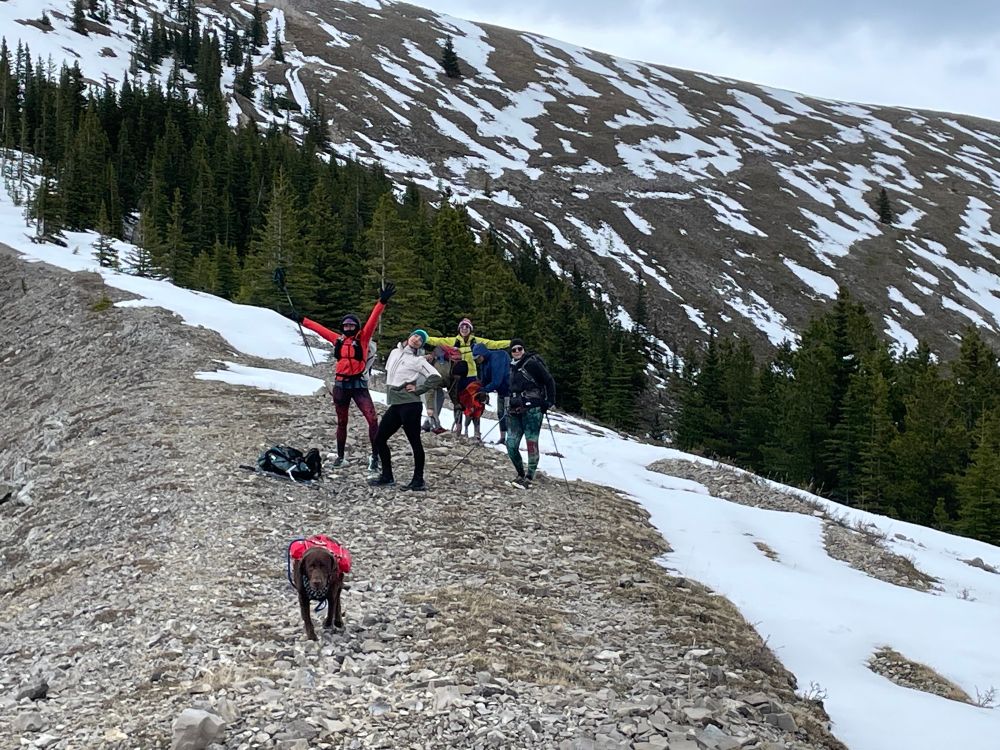Hikers on a mountain