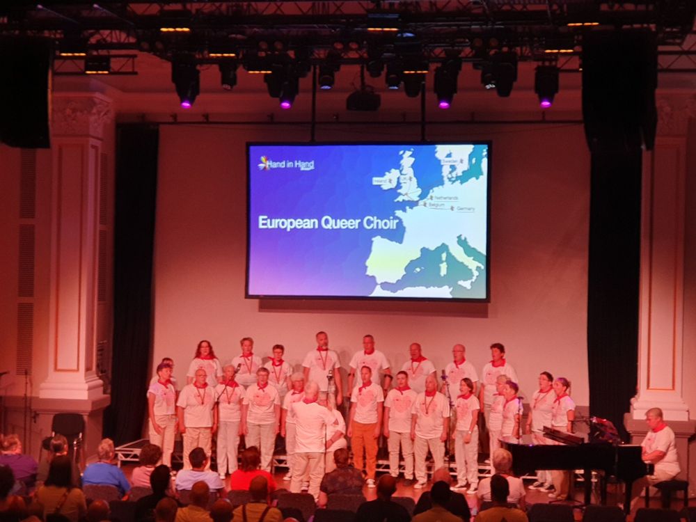 A choir on stage