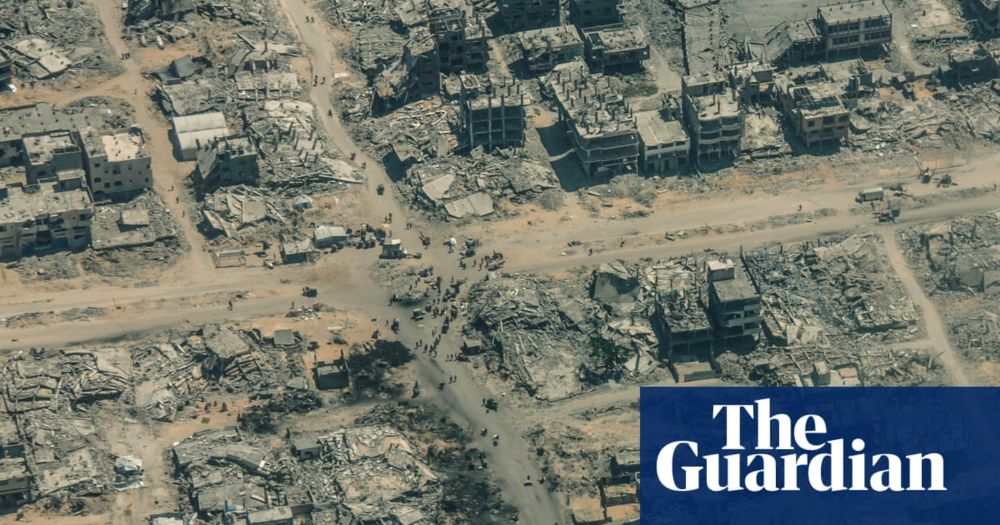 The Guardian joins a Jordanian military airdrop for a rare chance to observe a landscape devastated by Israel’s offensive