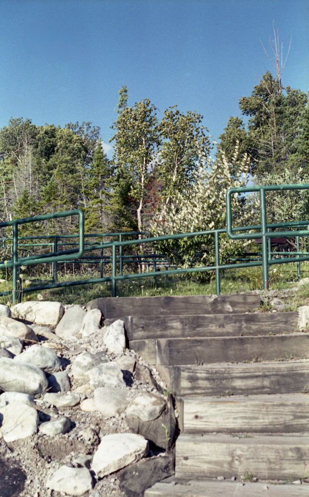 A lake exit that has a forced path
