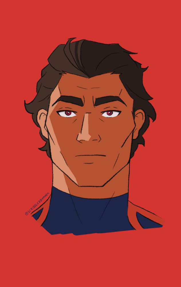 2023 portrait drawing of Miguel O’Hara from Spiderman Across The Spiderverse