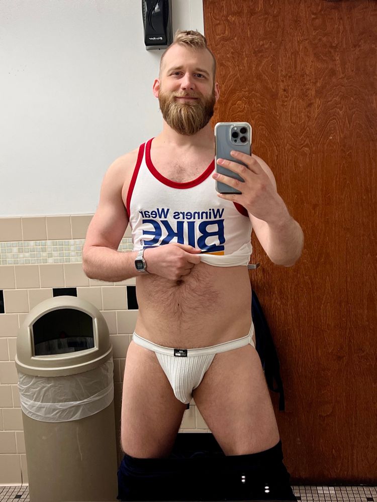 Me in a bike tank and white jock 